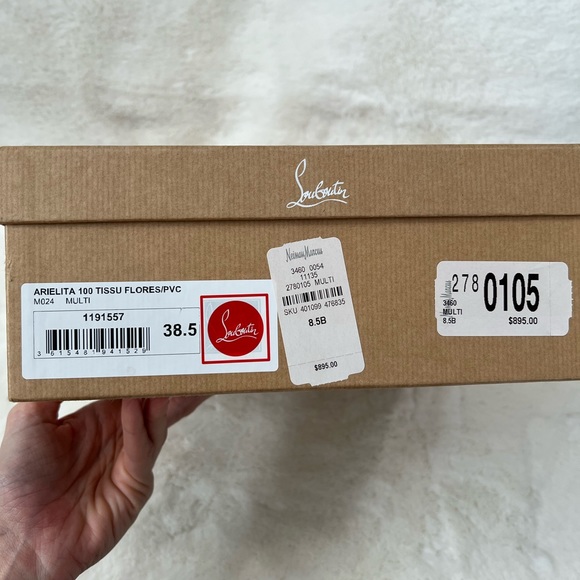 Christian Louboutin ARIELITA Floral Heel Size 38.5 - Picture 10 of 11